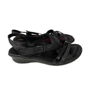 Ecco Felicia Black Sandal, size 7.5 U. S. Size 38 European.